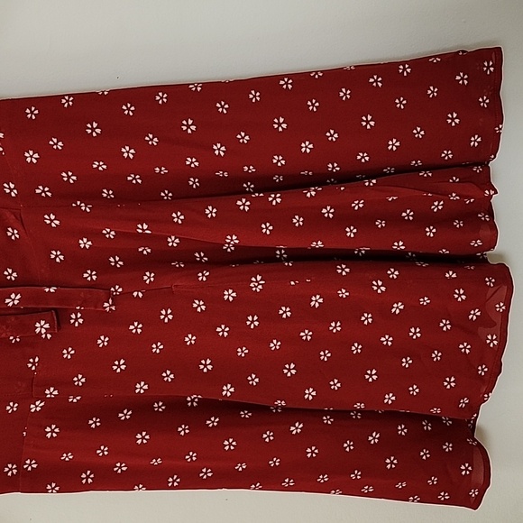 Reformation Baby Doll Floral print Mini Dress Viscose Red Romantic Size 10 - Picture 15 of 17